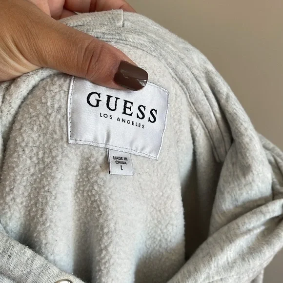 Guess Embossed Hoodie Sweatshirt Size L - Picture 5 of 6